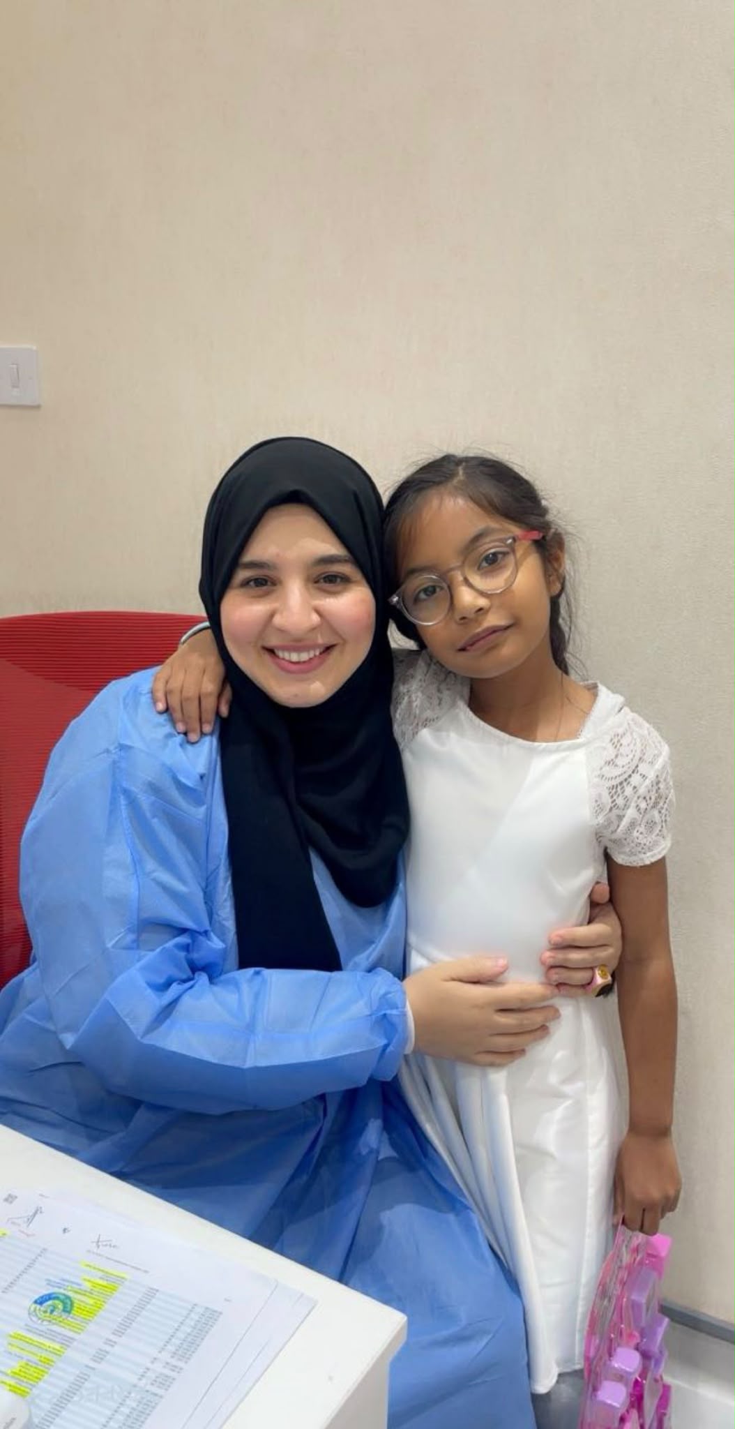 Dr. Safa with young patient